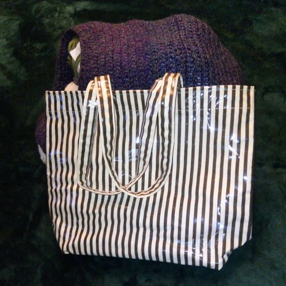 henri bendel Handbags - Henri Bendel Signature Striped Waterproof Shopper/Tote Bag